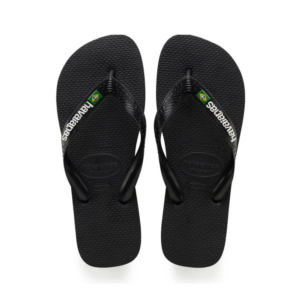 NEW HAVAIANAS Brazil Logo Unisex Flip Flops: Size Mens 11/12